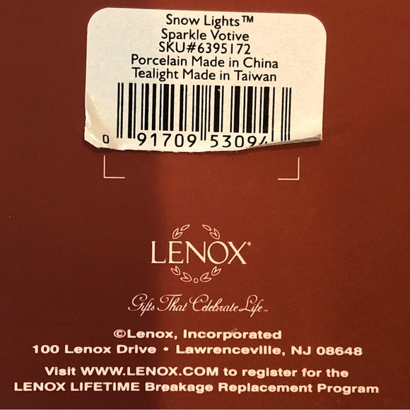 Lenox “Sparkle”Porcelain SnowLight Votive Tealight Candle Holder Collectible NIB - Picture 5 of 7
